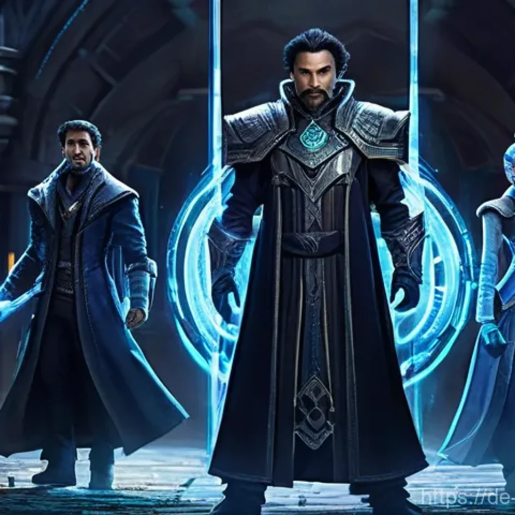 리버스 1999 초보자 vs 고수 차이 - **"Reverse: 1999 - Arcane Orchestra of Synergy"**: A dynamic and vibrant scene featuring a diverse t...