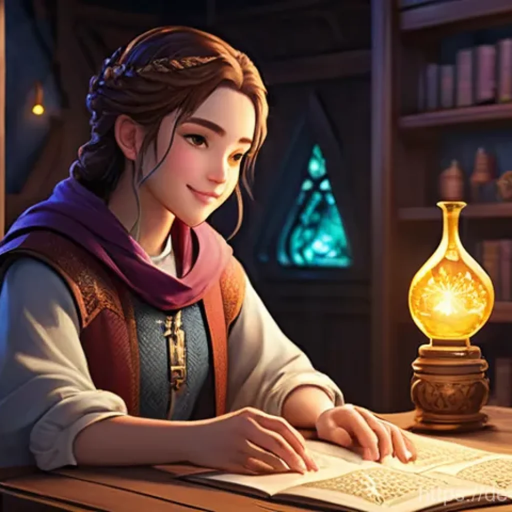 리버스 1999 유료 아이템 분석 - **Prompt: Serene Daily Rewards in a Fantasy Gacha Game**
    "A young adult, 18-year-old, with a gen...