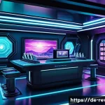 Home 16 리버스 1999 성장형 아이템 리스트 - A futuristic resource collection scene set in a neon-lit sci-fi environment, showcasing a balanced a...