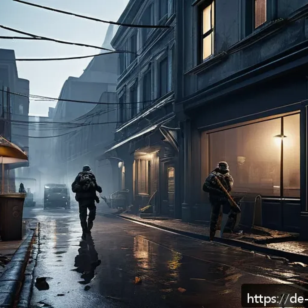 리버스 1999 신규 업데이트 정보 - A highly detailed and realistic nighttime urban environment in a tactical shooter game, featuring dy...