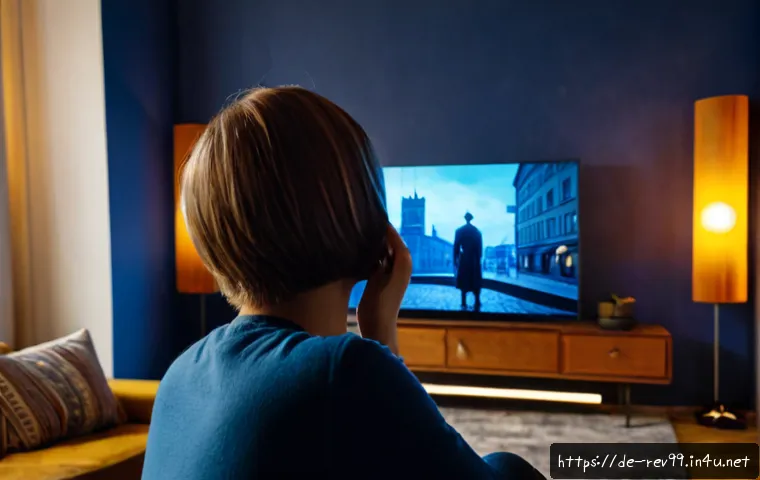 리버스 1999 공식 게임 트레일러 - Photorealistic cinematic scene of a German gaming enthusiast watching a mysterious time-travel fanta...